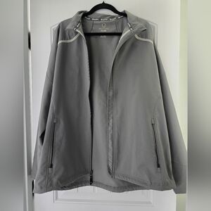 Sunice Gray Windbreaker Jacket Smooth Zipper Closure